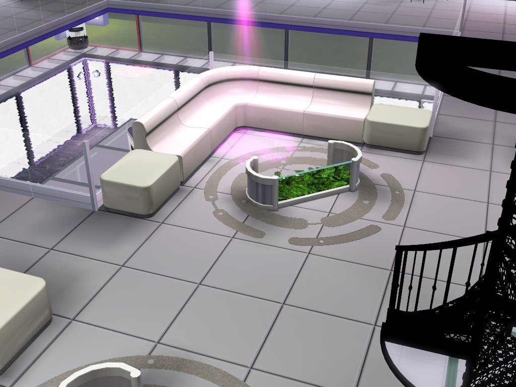 I built a futuristic rainbow rave club! it has see-through glass floors and swimming