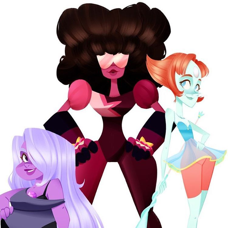 Happy Valentines! Here are ladies Number 56! Garnet, Amethyst and Pearl from Steven