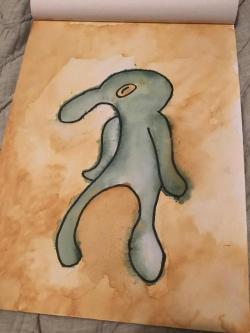 melonmemes:  Idk if this is the right place for this, but I painted bold and brash using watercolor