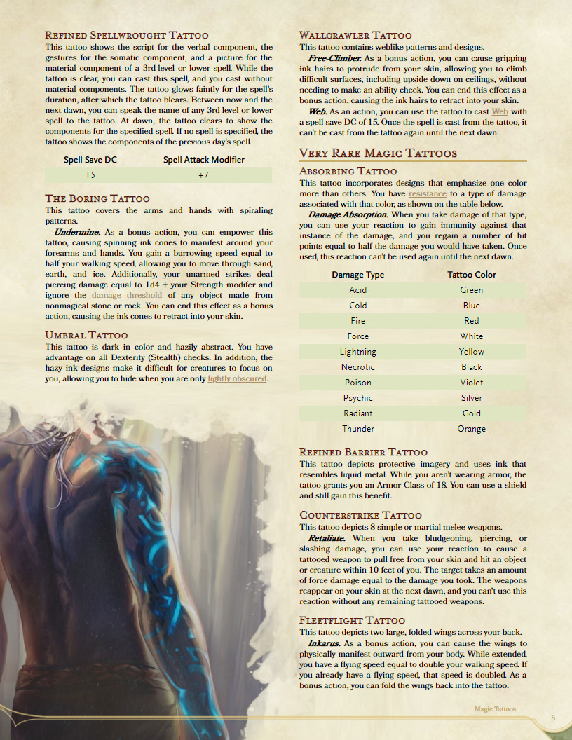 3 Ways to Add Unearthed Arcana Spells and Magic Tattoos to your 5E DD Game   Nerdarchy