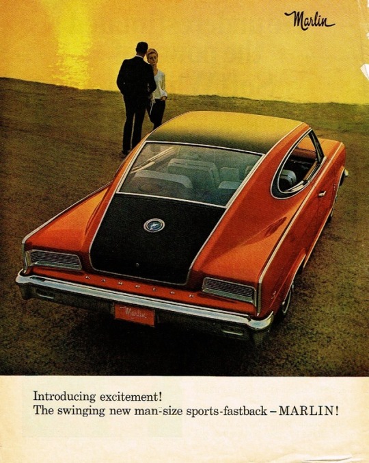 1965 AMC Marlin Fastback Hardtop by Rambler Press Photo and Release 0002 