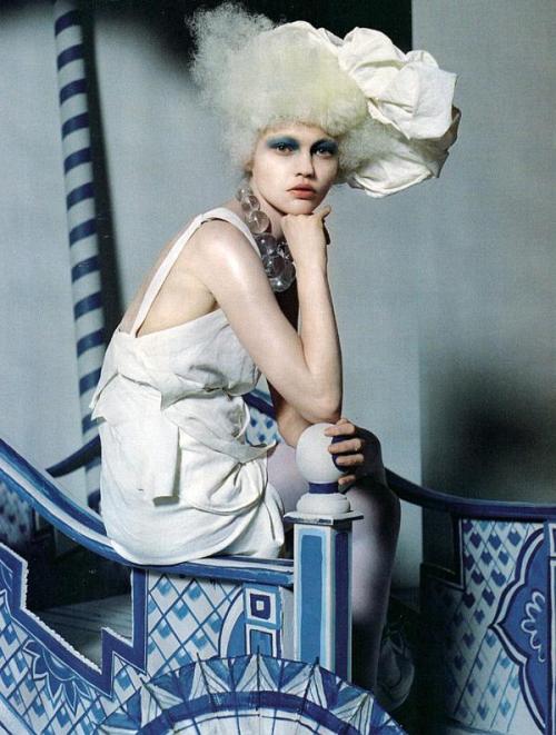 “China White" Sasha Pivovarova by Tim Walker, March 2010 Vogue UK
