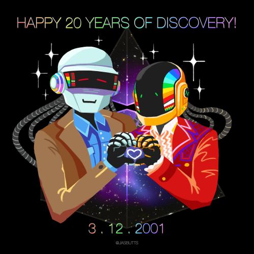 “Music’s got me feeling so free!”Discovery by Daft Punk is 20 years old today!  On