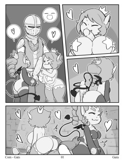 Lurkergg:  Nougats:  Garabatoz:  2 Page Minicomic Commission. Characters From Towergirls,