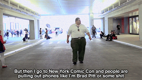 wookiewings:  huffingtonpost:  This Guy Is More Peter Griffin Than Peter Griffin It seems the animated “Family Guy” patriarch has a real-life doppelganger named Robert Franzese.  Don’t tell me comicon is for losers. This is the best thing