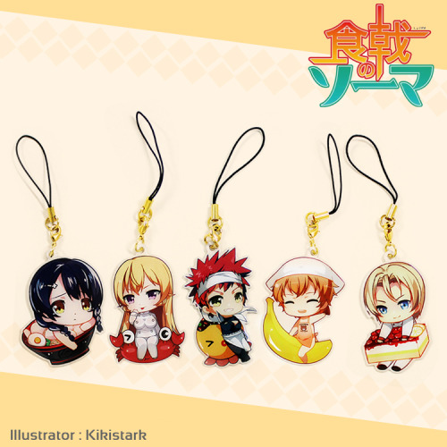 Shokugeki no Souma Character Metal CharmsStart the Food Wars with these Shokugeki no Souma Metal cha