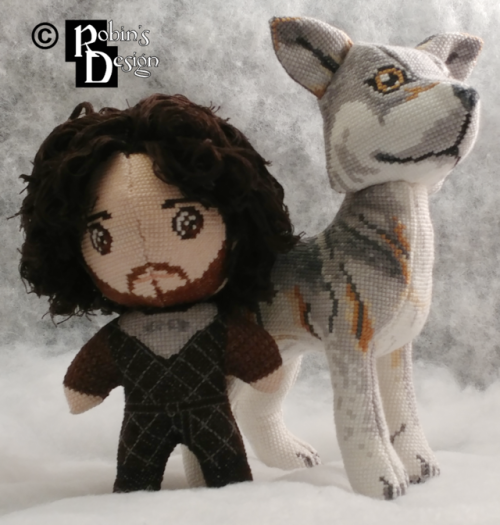 You know nothing Jon Snow. But I know that he is a cute 3D cross stitched doll. Jon and Daenerys sta