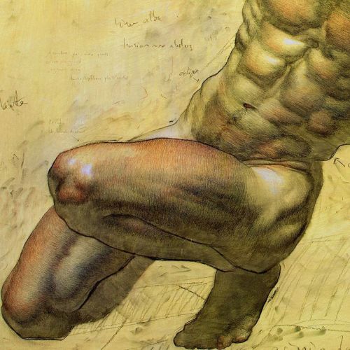 beyond-the-pale:  Shane Wolf,  Life-size drawing detail of  Andrea Morani