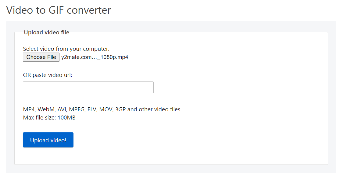 User Guide for Video to GIF Converter