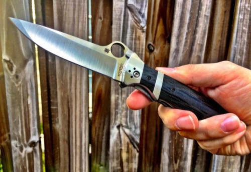 Spyderco Vallotton. Reminds me of switchblades and old Italian Stilettos.