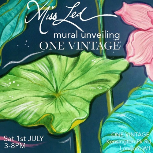 . Please join us for the unveiling of my new mural and window artwork inspired by @onevintagedesigns