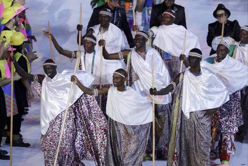 Burundi at the 2016 Olympic Opening Ceremony.