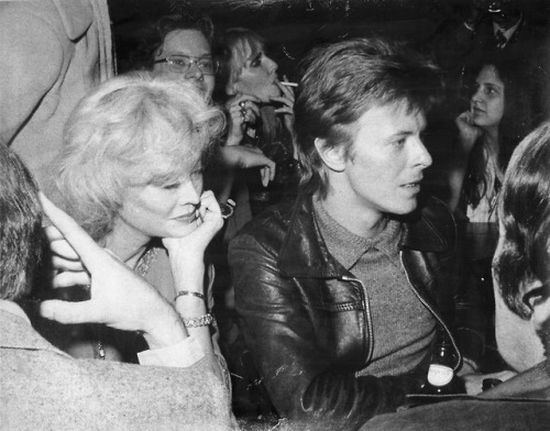 night-spell: David Bowie and Monique van Vooren at Max’s Kansas City, November 14, 1977 ©