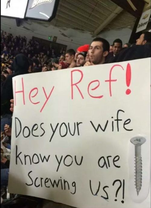 Referee is a cheating whore
