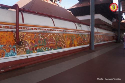 New murals at Guruvayur Krishna temple, Kerala, photos by Soman Panicker