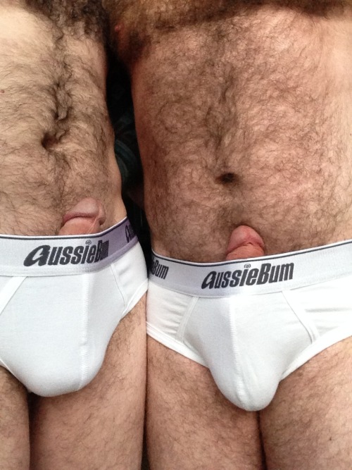 otterify:  pupsunderwearpics:   Pup and Master in White Aussiebum Underwear  With hot boy & escaping hard cocks. Pup love