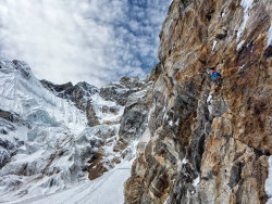 whimsicalwoo:  Northeast ridge of Phola Gangchen in Tibet. Photo by Marko Prezelj 