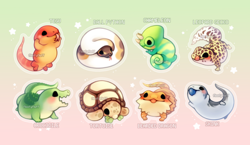 fluffysheeps:Little Reptiles charms are up for preorders!! They will have glitter epoxy so they wi