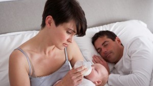 Breastfeeding baby during sex