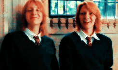 cleverbrighthermione:   hp meme: {7/9} characters → Fred and