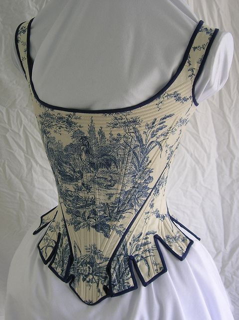 treasures-and-beauty:Stays made from 1780 pattern by Norah Waugh from Corsets and Crinolines. Waverl