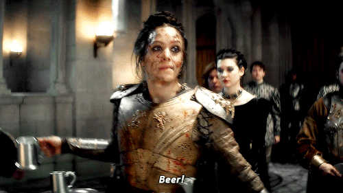yennefervengerbergs: How to arrive at a party 101.Queen Calanthe in The Witcher, ep. Of Banquets, Ba