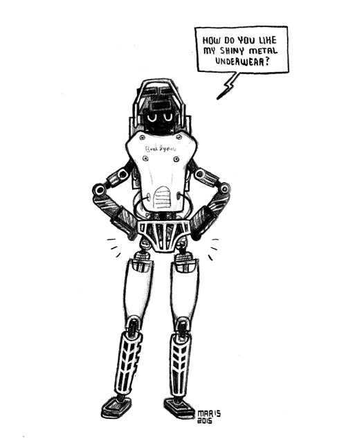 I live-streamed the DARPA Robotics Challenge over the weekend, and then was…inspired (to draw
