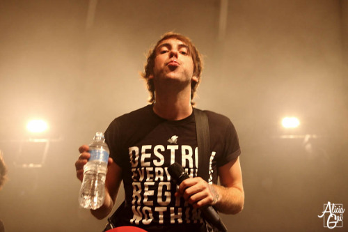 Alex Gaskarth - All Time Low Last night Alex came over, looked straight down my lens and spat water 