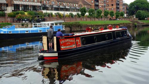 Barging on the River Ouse, York, England.