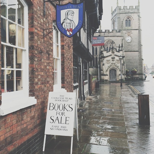 amyvnorris:  hiding in a shop filled floor-to-ceiling with books next to Shakespeare’s