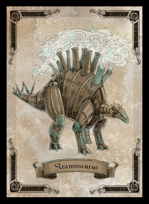 sosuperawesome:  Steampunk dinosaurs by theGorgonist on Etsy • So Super Awesome is also on Facebook, Twitter and Pinterest •    