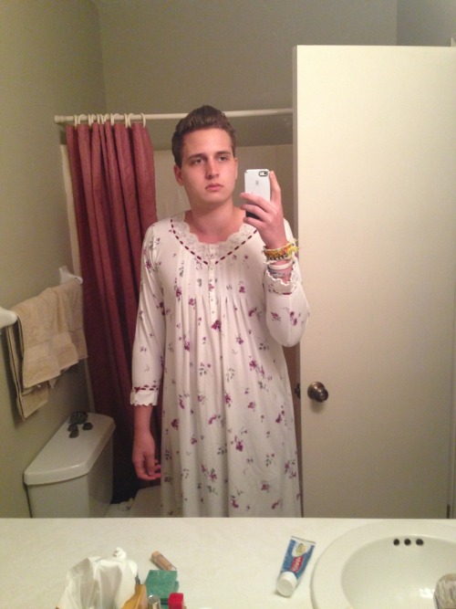 andrewlx:i left my pajamas at home but my grandma said she had something i could wear and then she b