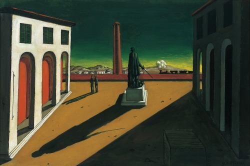 magictransistor: Giorgio de Chirico. Delights of the Poet, Piazza, Happiness of Returning, The Anxi