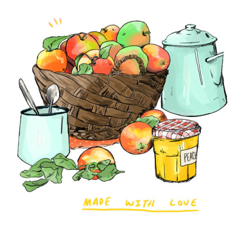 julykings:made with love! - felt the desire to draw something sweet &amp; colorful &amp