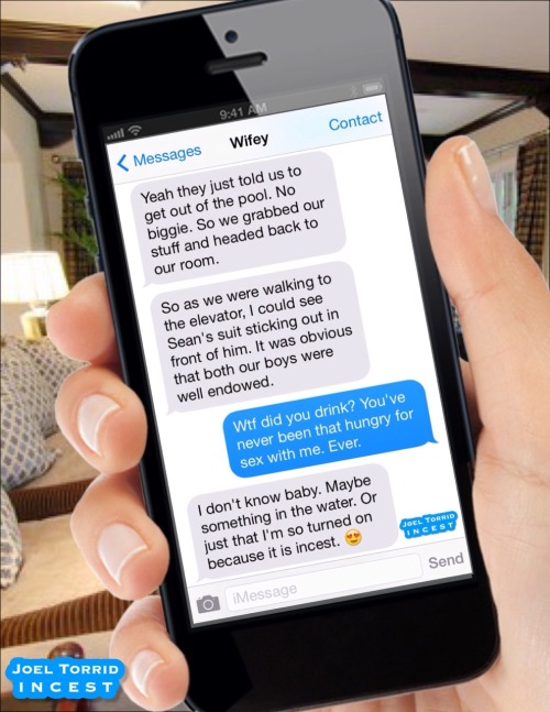 joeltorridisurdaddy:  VACATION ALONE WITH THE BOYS  A wife’s text conversation with her husband about her vacation with their two sons.  Part 2 of 5