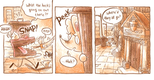 In this update, a slice of cake eats knives, which slice…Read the webcomic from the start her