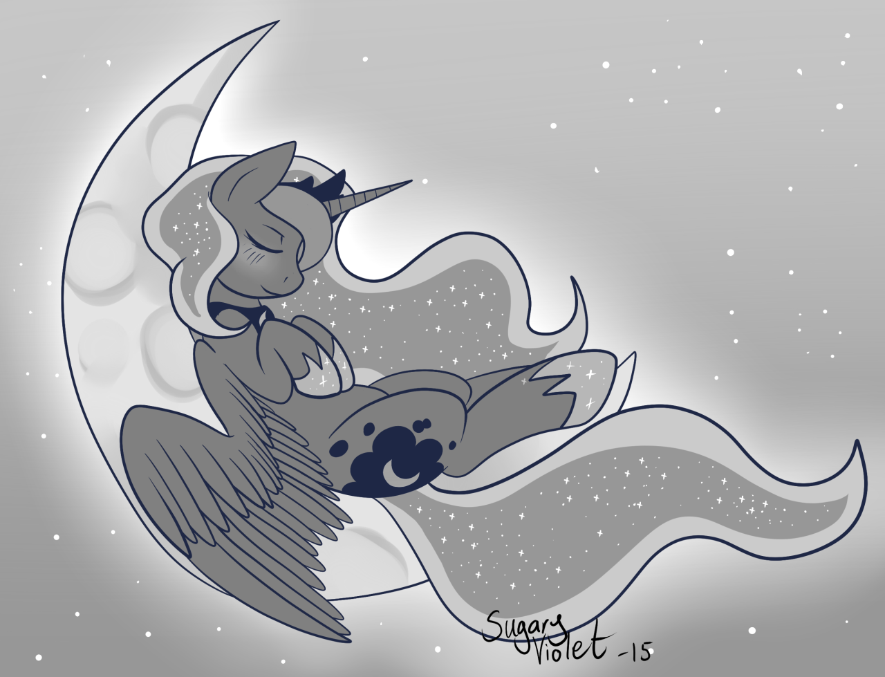 sugaryviolet:  Quick black and white commission as a thank you to ThatSwede for their