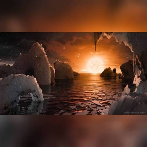 Artistic Impression: The Surface of TRAPPIST-1f #nasa #apod #jpl #caltech #spitzer #ipac #exoplanet #trappist1f #spitzerspacetelescope #interstellar #intergalactic #universe  #space #science #astronomy