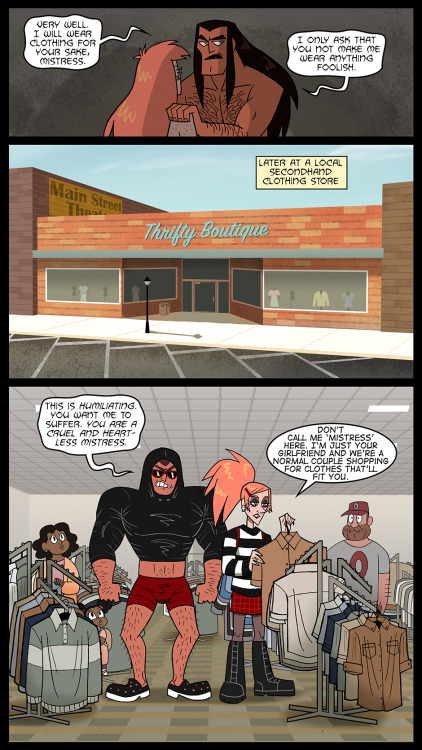 audrey-and-azimuth:Chapter 5, pages 14-17. The demonic duo returns! Their latest thrilling adve