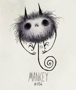 hatboy:  Mankey #056 Part of The Tim Burton x PKMN Project By Vaughn Pinpin