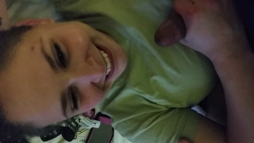 youwantmii:  Cum slut Courtney. Doing what she does best. This little whoâ€™re will do whatever and wherever.  Anyways willing to please. 