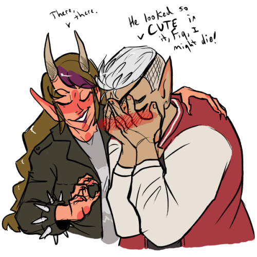 slinkyarts:fabian let riz hold onto his coat while he practiced dueling with his mom and was not pre