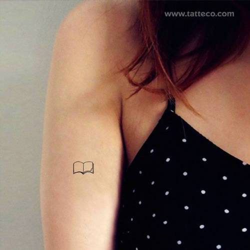 officiallittletattoos: Fine line book temporary tattoo, get it here ► bit.ly/2ksb7WI