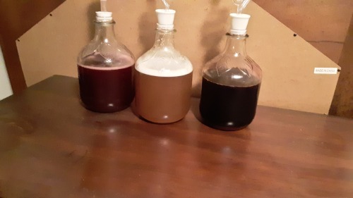 The winery is in full swing this time of year, hoping to add two new bottles before AprilFrom left t