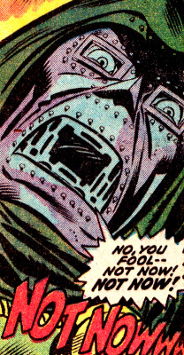 jthenr-comics-vault:  &ldquo;He said &quot;Damn! Act like you know meEven with the mask on, show me what you owe me”Fantastic Four #144 (March 1974)Art by Rich Buckler &amp; Joe Sinnott