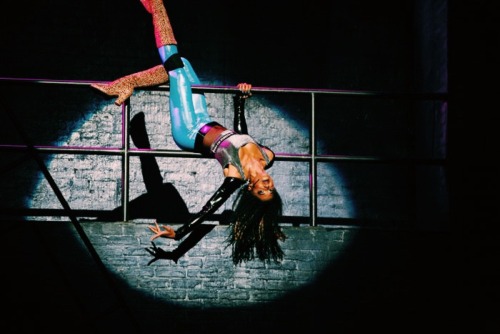 broadway-wallflower:Renee Elise Goldsberry in RENT, being the last Mimi Marquez on Broadway