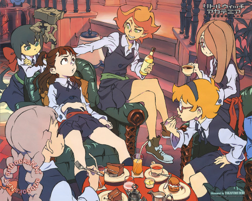 artbooksnat: Little Witch Academia Akko gets casual with Amanda and friends in poster art for T