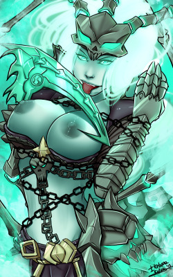 ikebanakatsu:  Female Thresh for one of my โPatrons!! I raffle a commission like this between them each month, so If you are interested, check the rewards! https://www.patreon.com/IkebanaKatsu                   ◕ Check Patreon LoL Girls!