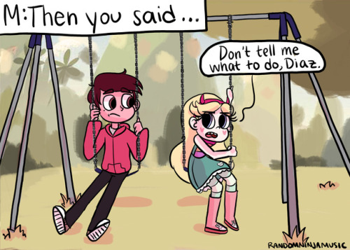 “Star, don’t lick the swing set.”credit to @incorrect-svtfoe for the text post!