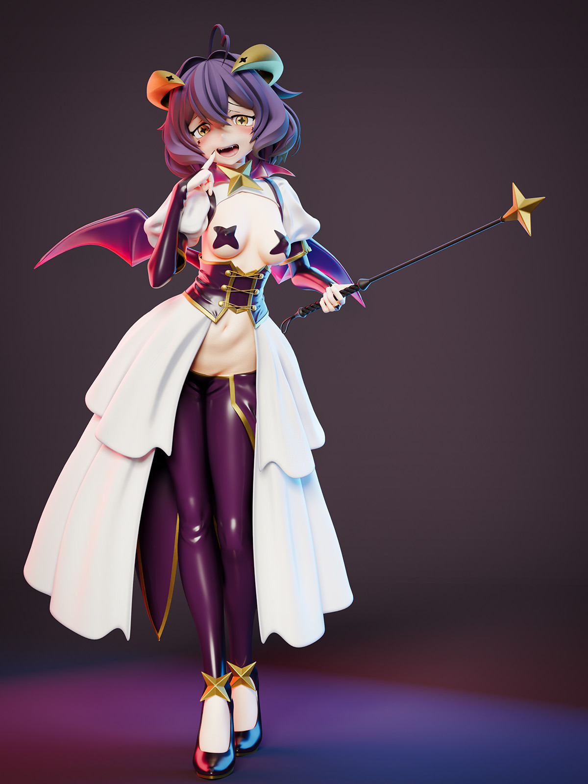 Xユーザーの0から始めるblender生活さん: 「blender生活 #魔法少女にあこがれて よりマジアベーゼちゃんをフィギュア風CGで作りました。 ドはまり中です。紳士諸君は是非ご視聴ください！！ 色んな方向から見れる動画版は後日UP予定です。 #blender #b3d https://t.co/g9iuRkre4p」 / X